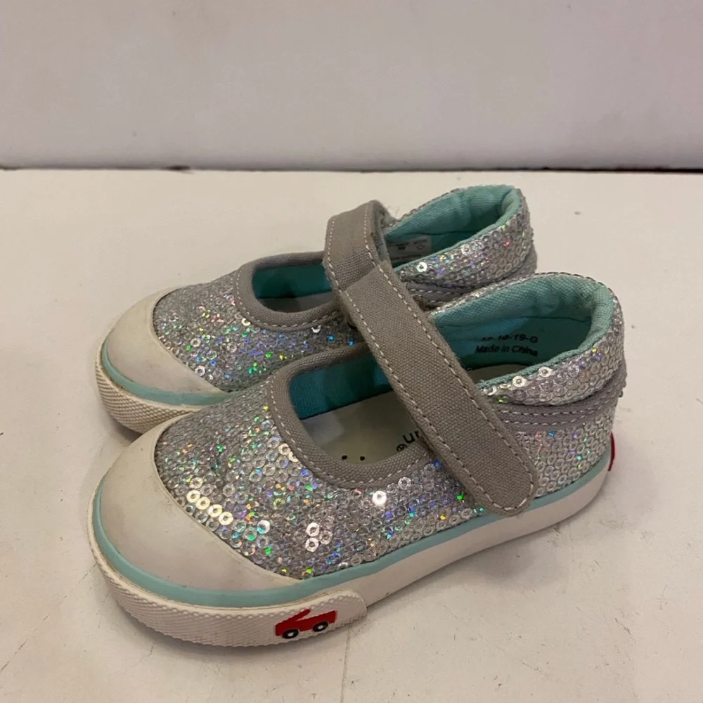 See Kai Run, Marie Sneakers for Kids, Silver Sequins, Toddler 5